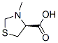 4-Thiazolidinecarboxylicacid,3-methyl-,(S)-(9CI) Struktur