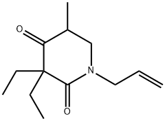 1-Allyl-3,3-diethyl-5-methyl-2,4-piperidinedione Struktur