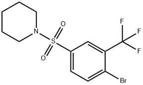 1-(4-Bromo-3-(trifluoromethyl)phenylsulfonyl)piperidine Struktur