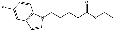 5-Bromo-1-(4-ethoxycarbonylbutyl)indole Struktur