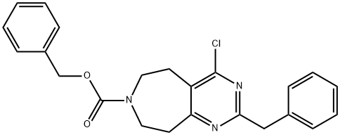 benzyl 2-benzyl-4-chloro-8,9-dihydro-5H-pyriMido[4,5-d]azepine-7(6H)-carboxylate Struktur