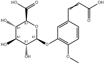 5-(2-Carboxyethenyl)-2-Methoxyphenyl β-D-Glucopyranosiduronic Acid Struktur