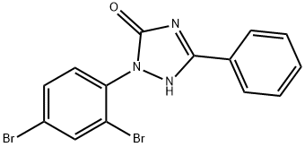 2-(2,4-Dibromophenyl)-1,2-dihydro-5-phenyl-3H-1,2,4-triazol-3-one Struktur