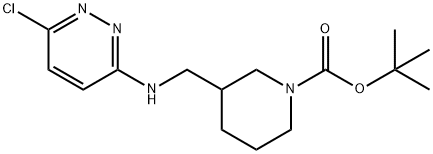 3-[(6-Chloro-pyridazin-3-ylaMino)-Methyl]-piperidine-1-carboxylic acid tert-butyl ester, 98+% C15H23ClN4O2, MW: 326.82 Struktur