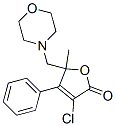 3-chloro-5-methyl-5-(morpholin-4-ylmethyl)-4-phenyl-furan-2-one Struktur