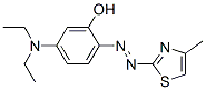 2-(4-methyl-2-thiazolylazo)-5-diethylaminophenol Struktur