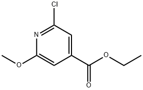 4-Pyridinecarboxylic acid, 2-chloro-6-Methoxy-, ethyl ester Struktur