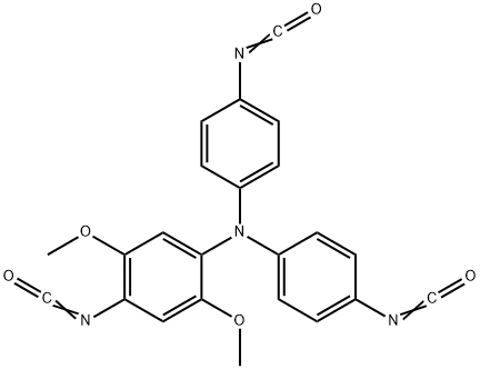 4-[Bis(4-isocyanatophenyl)amino]-2,5-dimethoxyphenyl isocyanate Struktur