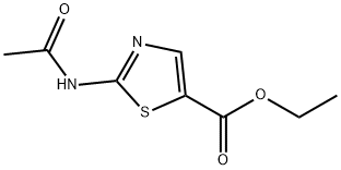 Ethyl 2-(acetylamino)-1,3-thiazole-5-carboxylate, 2-Acetamido-5-(ethoxycarbonyl)-1,3-thiazole Struktur