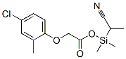 (1-Cyanoethyl)(dimethyl)silyl (4-chloro-2-methylphenoxy)acetate Struktur