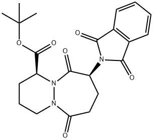 TERT-BUTYL (1S,9S)-6,10-DIOXO-9-PHTHALIMIDOOCTAHYDROPYRIDAZO[1,2-A][1,2]DIAZEPINE-1-CARBOXYLATE Struktur