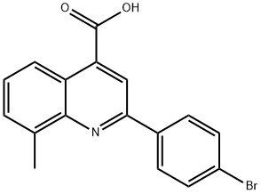 2-(4-BROMOPHENYL)-8-METHYLQUINOLINE-4-CARBOXYLICACID Struktur