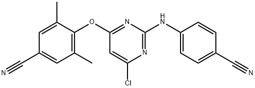 4-[6-Chloro-2-(4-cyano-phenylaMino)-pyriMidin-4-yloxy]-3,5-diMethyl-benzonitrile Struktur