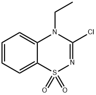 3-Chloro-4-ethyl-4H-1,2,4-benzothiadiazin-1,1-dioxide Struktur