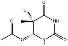 6-acetoxy-5-chloro-5,6-dihydrothymine Struktur