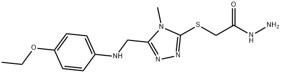 2-[(5-{[(4-ethoxyphenyl)amino]methyl}-4-methyl-4H-1,2,4-triazol-3-yl)thio]acetohydrazide Struktur