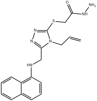 2-({4-allyl-5-[(1-naphthylamino)methyl]-4H-1,2,4-triazol-3-yl}thio)acetohydrazide Struktur