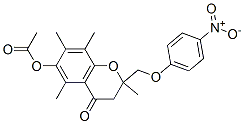 2,5,7,8-TETRAMETHYL-2-(4-NITROPHENOXYMETHYL)-4-OXOCHROMAN-6-YL ACETATE Struktur