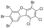 Tetrabromotrichlorodibenzofuran Struktur