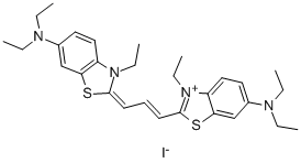 3-ETHYL-6-DIETHYLAMINO-2-(2-(3-ETHYL-6-DIETHYLAMINO-2-BENZOTHIAZLINYLIDENE)-PROPENYL) BENZOTHIAZOLIUM IODIDE Struktur