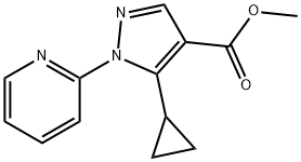 Methyl 5-cyclopropyl-1-(pyridin-2-yl)-1H-pyrazole-4-carboxylate Struktur