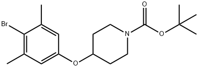 1-BOC-4-(4-BROMO-3,5-DIMETHYLPHENOXY)PIPERIDINE Struktur