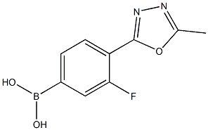 3-Fluoro-4-(5-Methyl-1,3,4-oxadiazol-2-yl)-phenylboronic acid Struktur