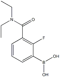 3-(DiethylcarbaMoyl)-2-fluorophenylboronic acid Struktur