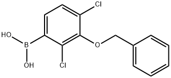 3-(Benzyloxy)-2,4-dichlorophenylboronic acid Struktur