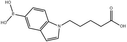 5-(5-Borono-1H-indol-1-yl)pentanoic acid Struktur