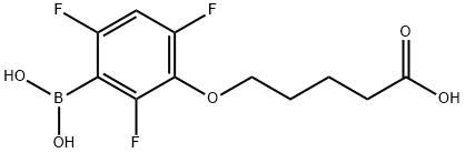 5-(3-Borono-2,4,6-trifluorophenoxy)pentanoic acid Struktur