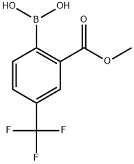 2-(METHOXYCARBONYL)-4-(TRIFLUOROMETHYL)PHENYLBORONIC ACID Struktur