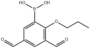 (3,5-Diformyl-2-propoxyphenyl)boronic acid Struktur