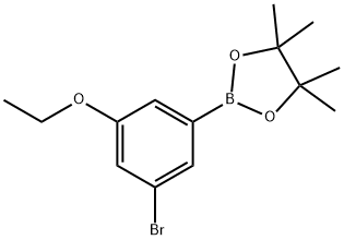 2-(3-Bromo-5-ethoxyphenyl)-4,4,5,5-tetramethyl-1,3,2-dioxaborolane Struktur