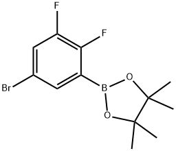 2-(5-Bromo-2,3-difluorophenyl)-4,4,5,5-tetramethyl-1,3,2-dioxaborolane Struktur