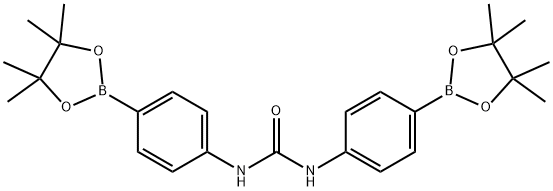 1-(4-(4,4,5,5-TetraMethyl-1,3,2-dioxaborolan-2-yl)benzyl)-3-(4-(4,4,5,5-tetraMethyl-1,3,2-dioxaborolan-2-yl)phenyl)urea Struktur