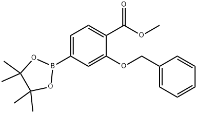 3-Benzyloxy-4-methoxycarbonylphenylboronic acid, pinacol ester Struktur