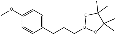 2-[3-(4-METHOXYPHENYL)PROPYL]-4,4,5,5-TETRAMETHYL-1,3,2-DIOXABOROLANE Struktur