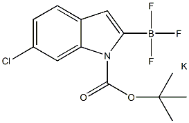 Potassium 1-Boc-6-chloroindole-2-trifluoroborate Struktur