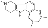 2,4,9-Trimethyl-8,9,10,11-tetrahydro-3H-pyrido-(4,3-b)(1,4)diazepine(2 ,3-g)indole Struktur