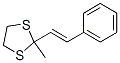 E-2-Methyl-2-(2-phenylethenyl)-1,3-dithiolane Struktur