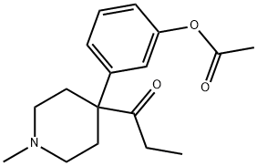 1-[4-(3-Acetoxyphenyl)-1-methyl-4-piperidinyl]-1-propanone Struktur