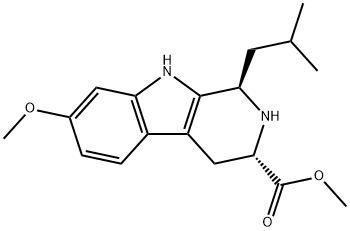 (3S)-Methyl 1-isobutyl-7-Methoxy-2,3,4,9-tetrahydro-1H-pyrido[3,4-b]indole-3-carboxylate Struktur