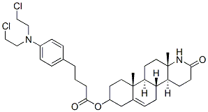 3-hydroxy-13,17-seco-5-androsten-17-oic-13,17-lactam (4-(bis(2-chloroethyl)amino)phenyl)butyrate Struktur