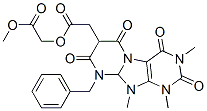 Pyrimido[2,1-f]purine-7,7(6H)-diacetic  acid,  1,2,3,4,8,9-hexahydro-1,3-dimethyl-2,4,6,8-tetraoxo-9-(phenylmethyl)-,  dimethyl  ester  (9CI) Struktur