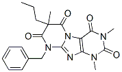 Pyrimido[2,1-f]purine-2,4,6,8(1H,3H,7H,9H)-tetrone,  1,3,7-trimethyl-9-(phenylmethyl)-7-propyl- Struktur