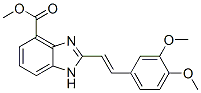 methyl 2-(3,4-dimethoxystyryl)benzimidazole-4-carboxylate Struktur