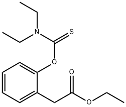 ETHYL [2-DIETHYLAMINOTHIOCARBOXYL)]PHENYLACETATE Struktur