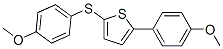 Thiophene, 2-(4-methoxyphenyl)-5-(4-methoxyphenylthio)- Struktur