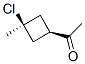 Ethanone, 1-(3-chloro-3-methylcyclobutyl)-, trans- (9CI) Struktur